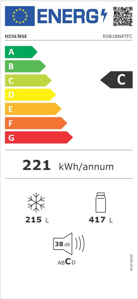 Šaldytuvas HISENSE RS818N4TFC