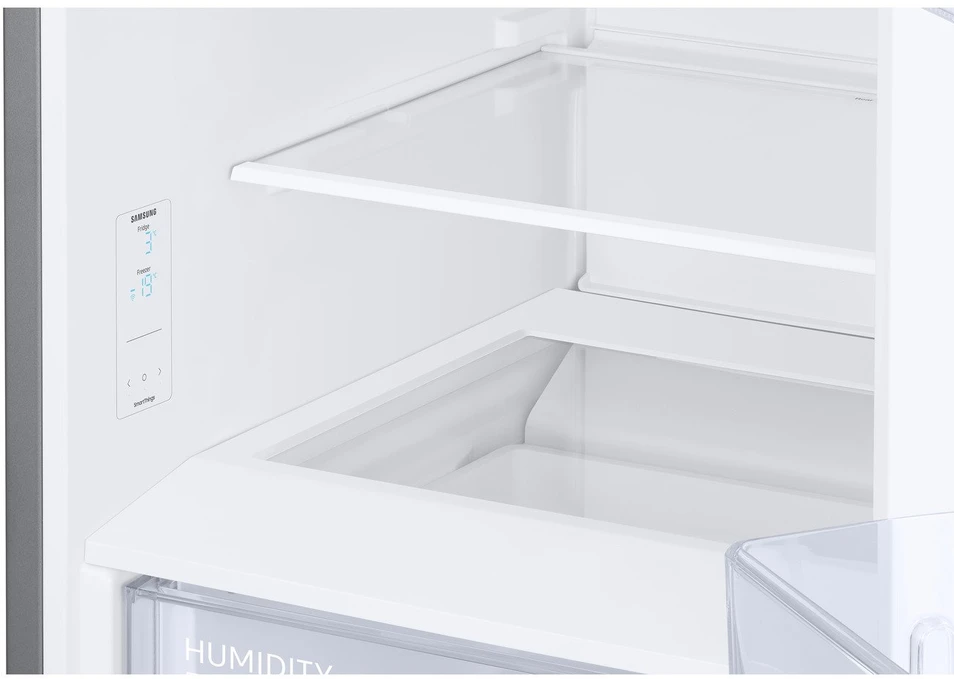 Šaldytuvas Šaldytuvo derinys Samsung RB34C600CSA/EF, 344 l, C klasė, visiškas bešerkšnis aušinimas, universalus aušinimas, skaitmeninis inverterinis kompresorius, WiFi, AI Energy, išmanusis valdymas, aukštis 185 cm, nerūdijantis plienas