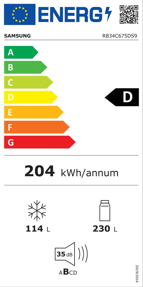 Šaldytuvas Samsung RB34C675DS9/EF