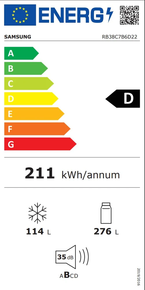 Šaldytuvas Samsung RB38C7B6D12/EF