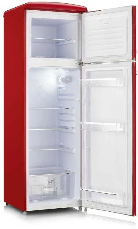 SEVERIN RKG 8983 Šaldytuvas retro su top šaldiklis dvigubos durys raudona 246 L