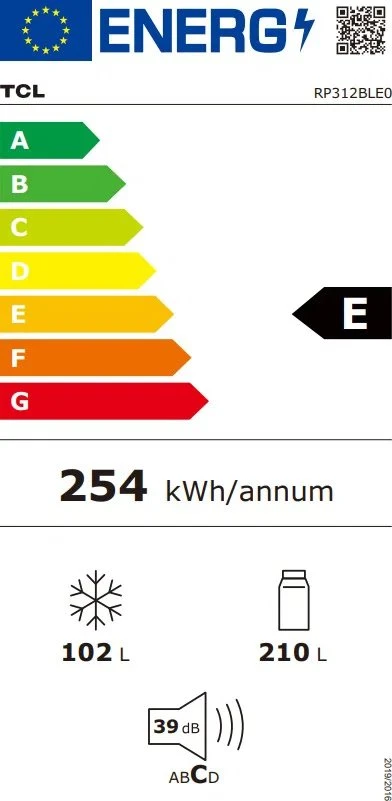 Šaldytuvas TCL RP312BLE0
