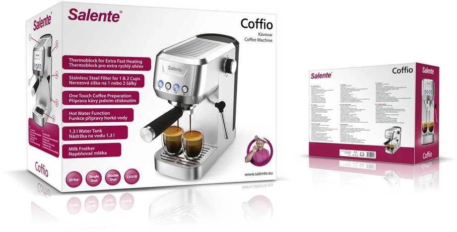 Slėginis kavos aparatas Evolveo Salente Coffio ekspres nerūdijantis plienas