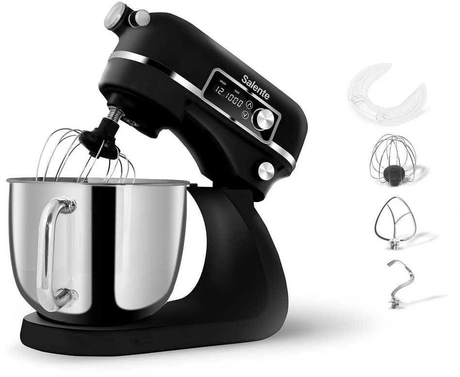 Virtuvinis kombainas Evolveo Salente DigiChef2, robot kuchenny, misa plieninė, 6 litrów, wyświetlacz cyfrowy, juoda