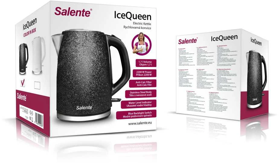 Virdulys Evolveo Salente IceQueen virdulys elektrinis 1,7 l nerūdijantis plienas juoda