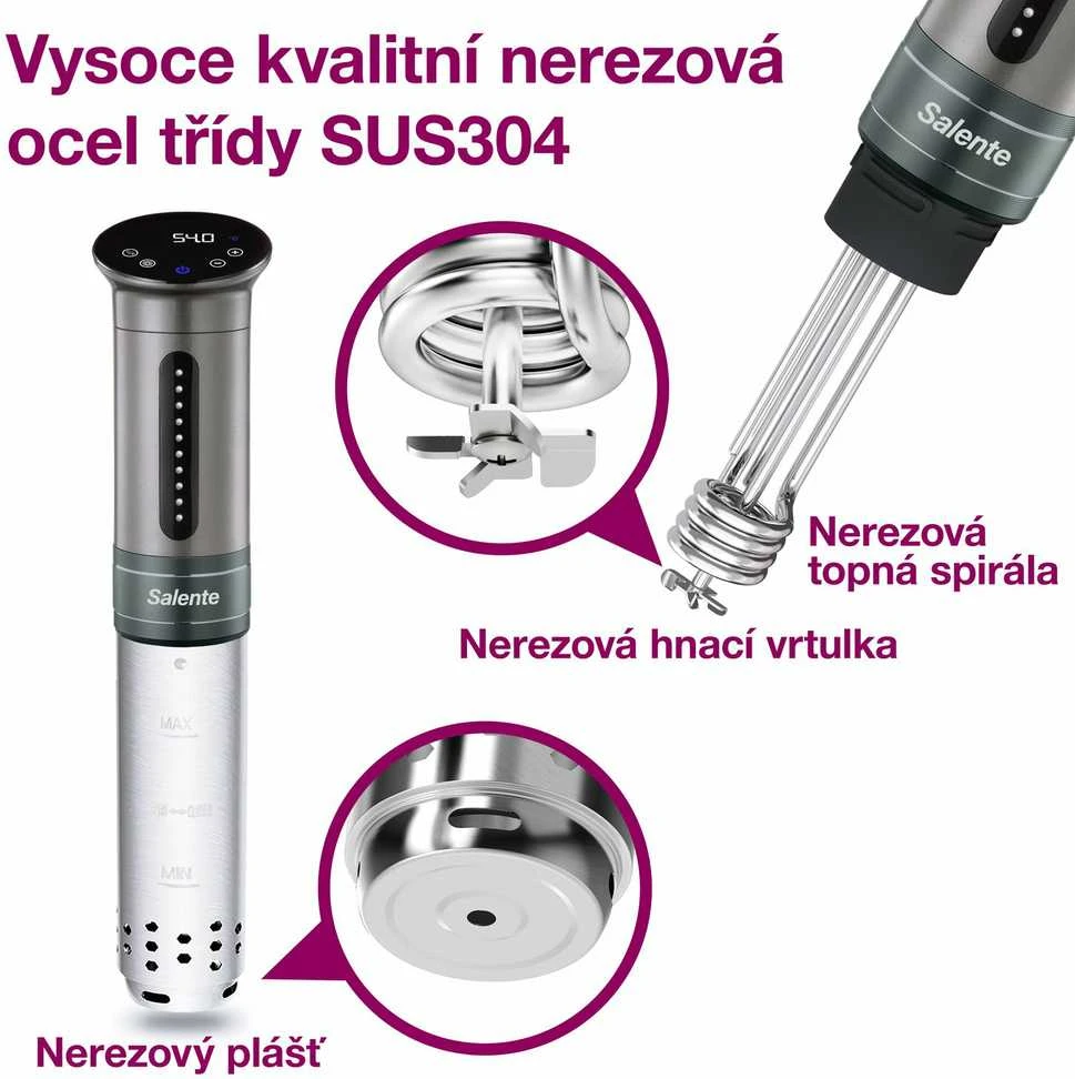 Virtuvinės svarstyklės Evolveo Salente SuChef, elektrinė Sous Vide viryklė