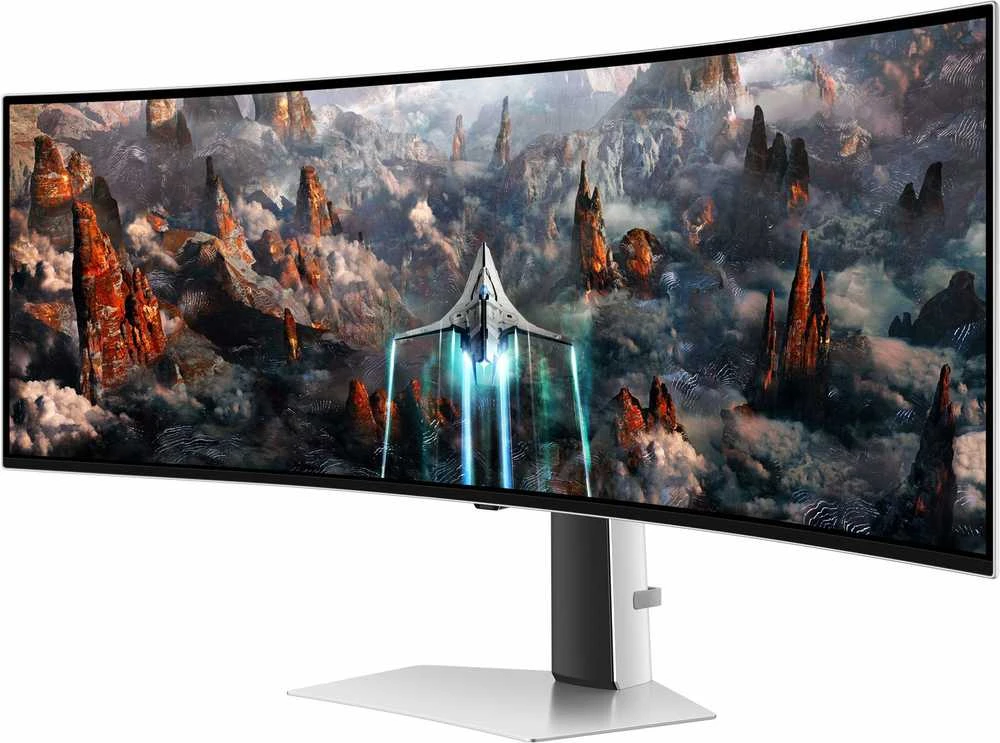Samsung | Odyssey OLED G9 G95SC Monitorius | LS49CG950SUXDU | 49 " | QHD | 32:9 | 240 Hz | 0.03 ms | 5120 x 1440 | 250 cd/m² | HDMI jungtys quantity 1 | Sidabrinis