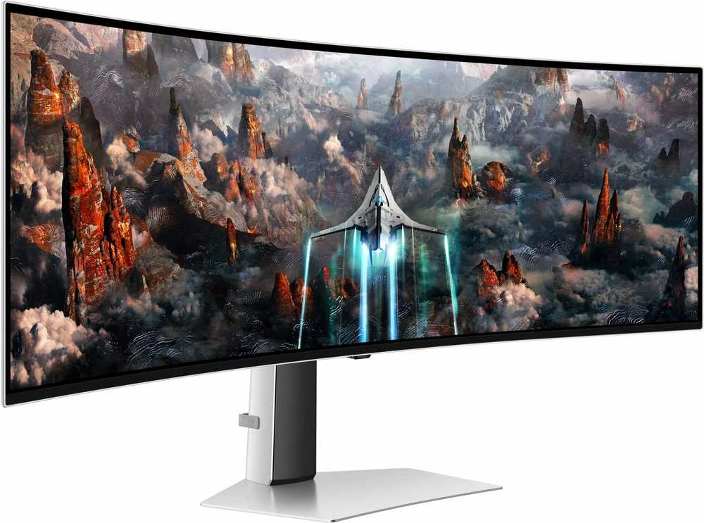 Samsung | Odyssey OLED G9 G95SC Monitorius | LS49CG950SUXDU | 49 " | QHD | 32:9 | 240 Hz | 0.03 ms | 5120 x 1440 | 250 cd/m² | HDMI jungtys quantity 1 | Sidabrinis