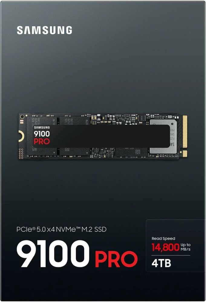 Samsung 9100 PRO | Solid state drive | 4000 GB | SSD form factor M.2 2280 | Solid-state drive sąsaja PCI Express 5.0 x4 (NVMe) | Skaitymo greitis 14800 MB/s | Rašymo greitis 13400 MB/s