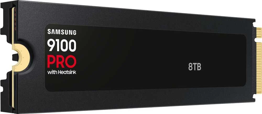 Samsung SSD | 9100 PRO With Heatsink | 8000 GB | SSD form factor M.2 2280 | Solid-state drive sąsaja PCIe 5.0 x4, NVMe 2.0 | Skaitymo greitis 14800 MB/s | Rašymo greitis 13400 MB/s