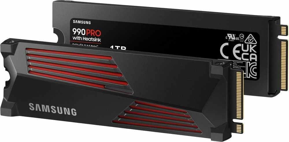 Vidinė atmintis Samsung 990 PRO with Heatsink PCIe 4.0 NVMe M.2, 1 TB, MZ-V9P1T0GW