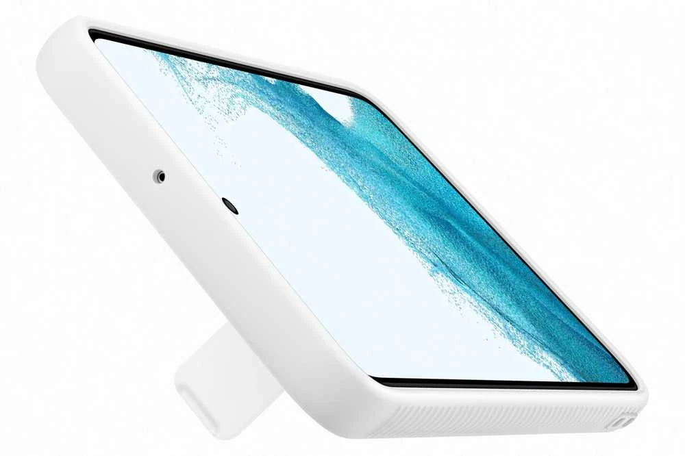 RS906CWE apsauginis stovimas dangtelis, skirtas Samsung Galaxy S22 Plus, Baltas (Baltas)