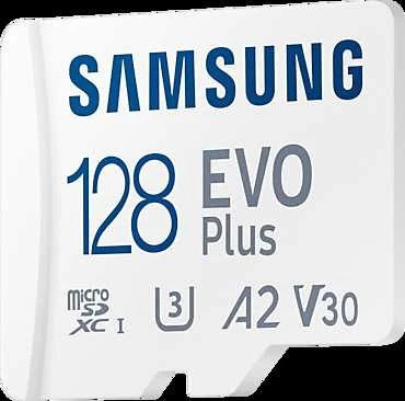 Atminties kortelė Samsung EVO Plus microSD 128 GB, Baltos spalvos
