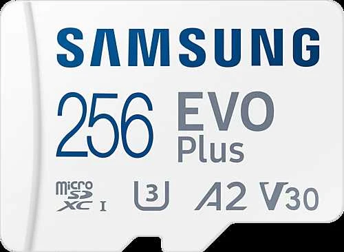 Atminties kortelė Samsung EVO PLUS microSDXC 256GB UHS-I U3