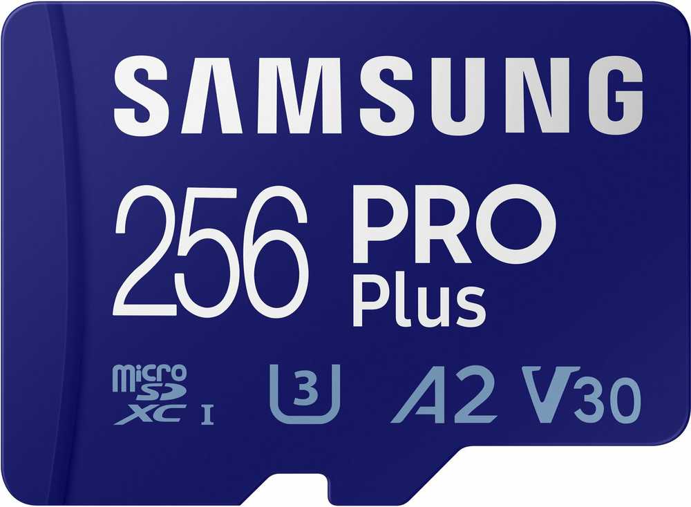 Atminties kortelė SAMSUNG PRO Plus Micro SD 256GB Up to 180MB/s Read and 130MB/s Rašymo greitis with Class 10 4K UHD + Card reader