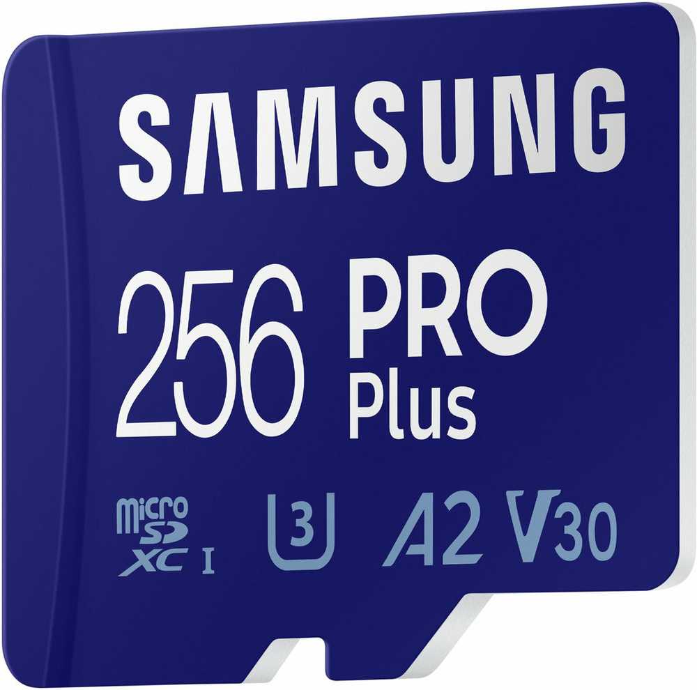 Atminties kortelė SAMSUNG PRO Plus Micro SD 256GB Up to 180MB/s Read and 130MB/s Rašymo greitis with Class 10 4K UHD + Card reader