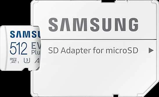 Atminties kortelė Samsung EVO PLUS microSDXC 512GB UHS-I U3