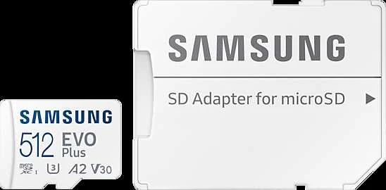 Atminties kortelė Samsung EVO PLUS microSDXC 512GB UHS-I U3
