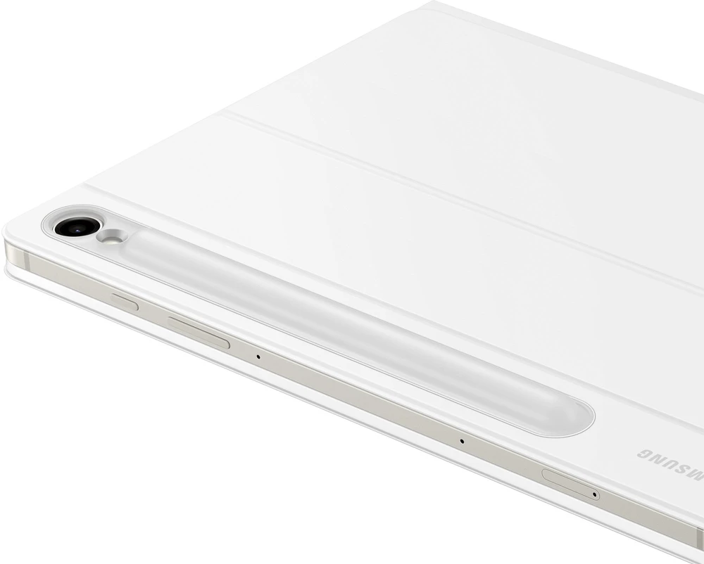 112803 DX725UW knygos tipo dėklas su klaviatūra, skirtas „Samsung Galaxy Tab S9/S9 FE/S10 FE/S10 Lite“, baltas