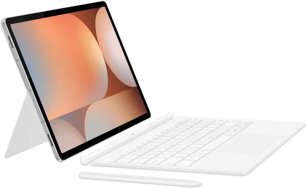 112803 EF-DX825UWE Samsung Book dėklas su klaviatūra Galaxy Tab S9+/S9 FE+/S10+ baltos spalvos
