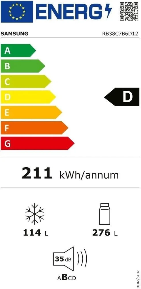 Šaldytuvas Samsung RB38C7B6D12/EF