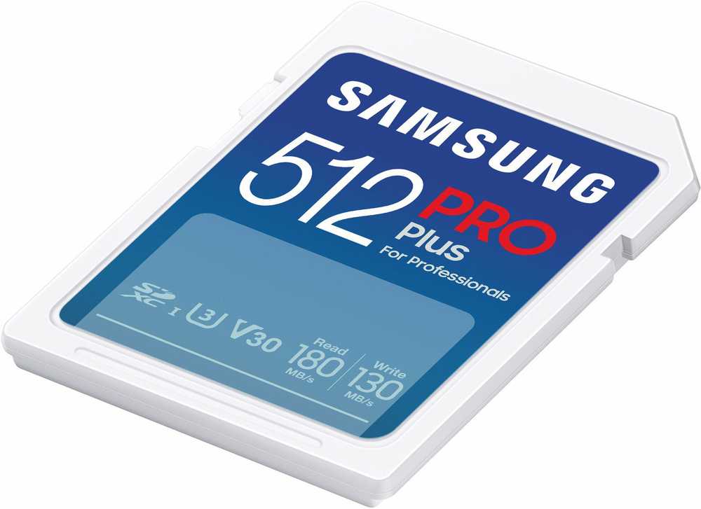 Atminties kortelė Samsung PRO Plus SDXC 512GB UHS-I U3 [Rašyti 130MB/s Skaityti 180MB/s] v 2023