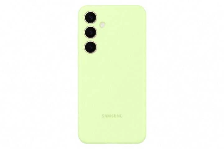 Dėklas „Samsung Galaxy S24+“ silikoninis dangtelis šviesiai žalias