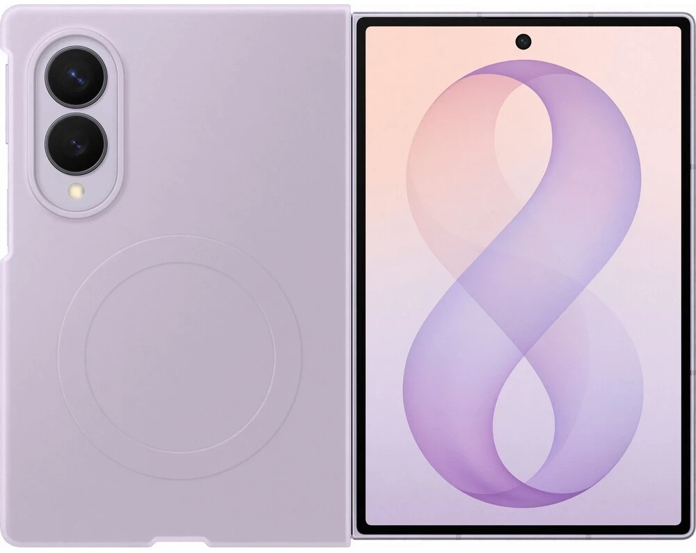 Dėklas EF971CVE silikoninis magnetas „Samsung Galaxy Fold 8“, violetinis