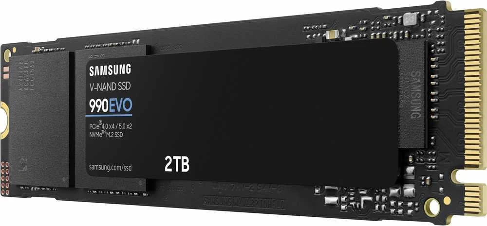 Kietasis diskas Samsung 990 EVO, 2000 GB, Rašymo greitis 4200 MB/s, Skaitymo greitis 5000 MB/s