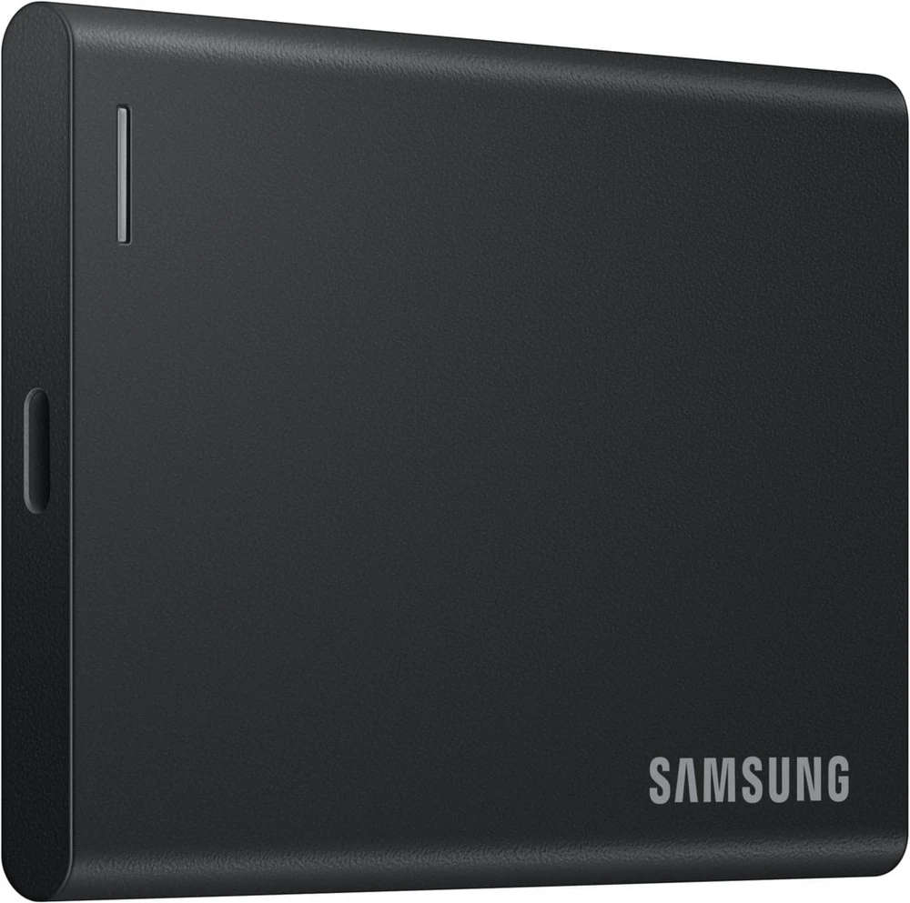 Kietasis diskas Samsung P7, 1 TB, USB Type-C, USB4 Gen 3x2, 4000 MB/s, apsauga slaptažodžiu, juoda