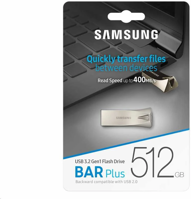 USB laikmena Samsung BAR Plus MUF-512BE3/APC, 512GB