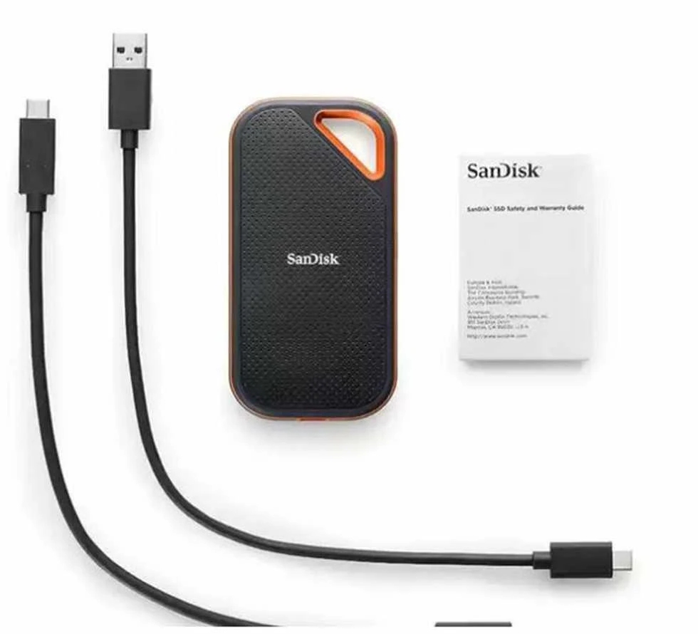 Išorinis kietasis diskas SanDisk Extreme PRO Portable SSD, 4TB, Rašymo greitis 2000 MBytes/sec, Skaitymo greitis 2000 MBytes/sec, SDSSDE81-4T00-G25