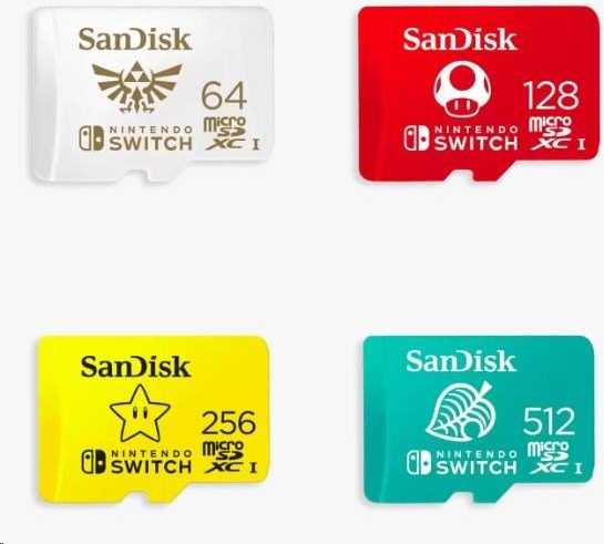 Atminties kortelė SANDISK NINTENDO SWITCH Micro SDXC 64 GB 100/60 MB/s V30 UHS-I U3