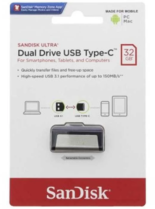 USB laikmena SanDisk Ultra Dual Drive 32GB