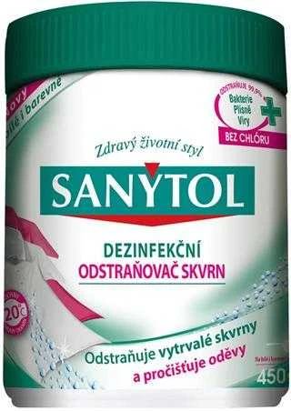 SANYTOL dėmių valiklis spalvotiems ir baltiems skalbiniams, 450 g