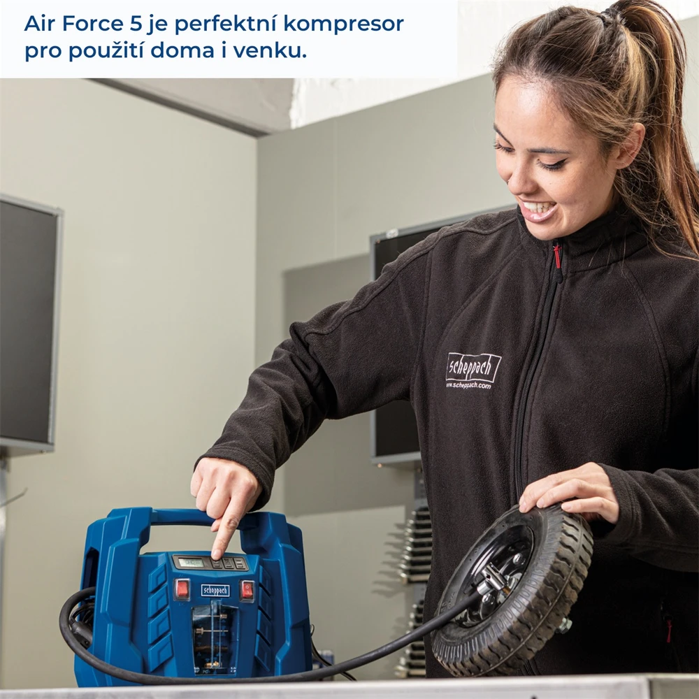 Mobilus oro kompresorius Air Force 5 + priedai, Scheppach