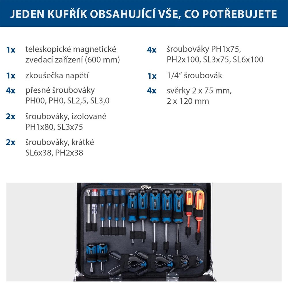 Įrankių komplektas Scheppach TB200; 141 vnt.