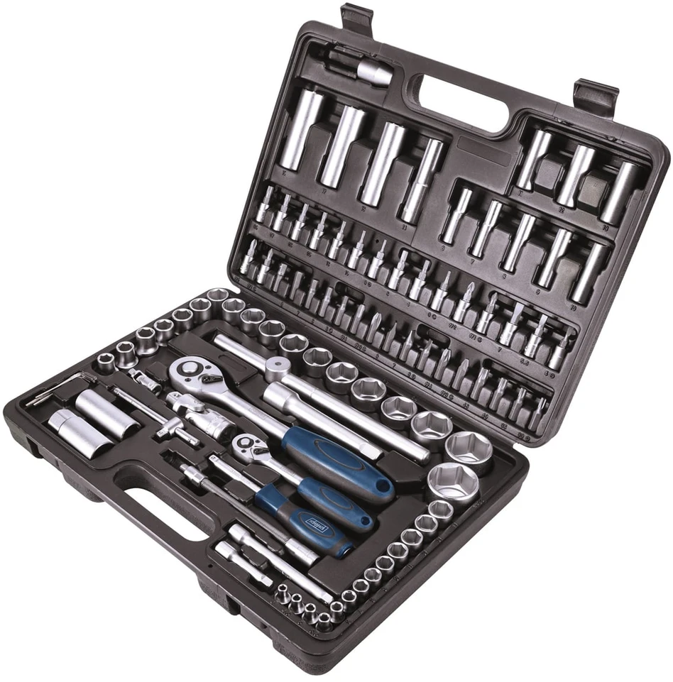 Rankinių įrankių rinkinys TB94 lagamine, 1/4"-1/2", 94 vnt., Scheppach