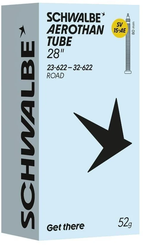 Schwalbe 28" SV15 Aerothan 23/32-622 Inner Tube, Presta Valve, 80 mm