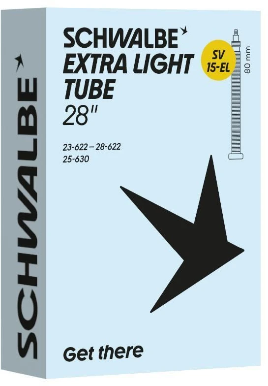 SCHWALBE SV15-EL EXTRA LIGHT 700 x 23-28c 23-28x622-630 Presta 80 mm