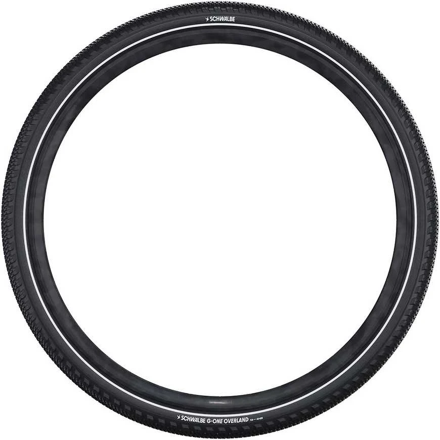 Schwalbe G-One Overland 45-622 Addix Žalias TLR RaceGuard sulankstomas atšvaitinis žiedas
