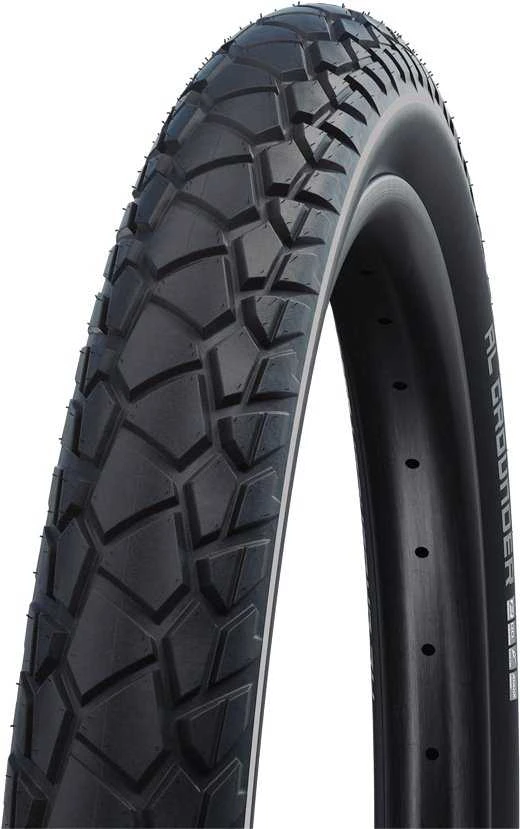 „Schwalbe Al Grounder 27.5x2.60 Addix Performance DoubleDefense“ su šviesą atspindinčia juostele