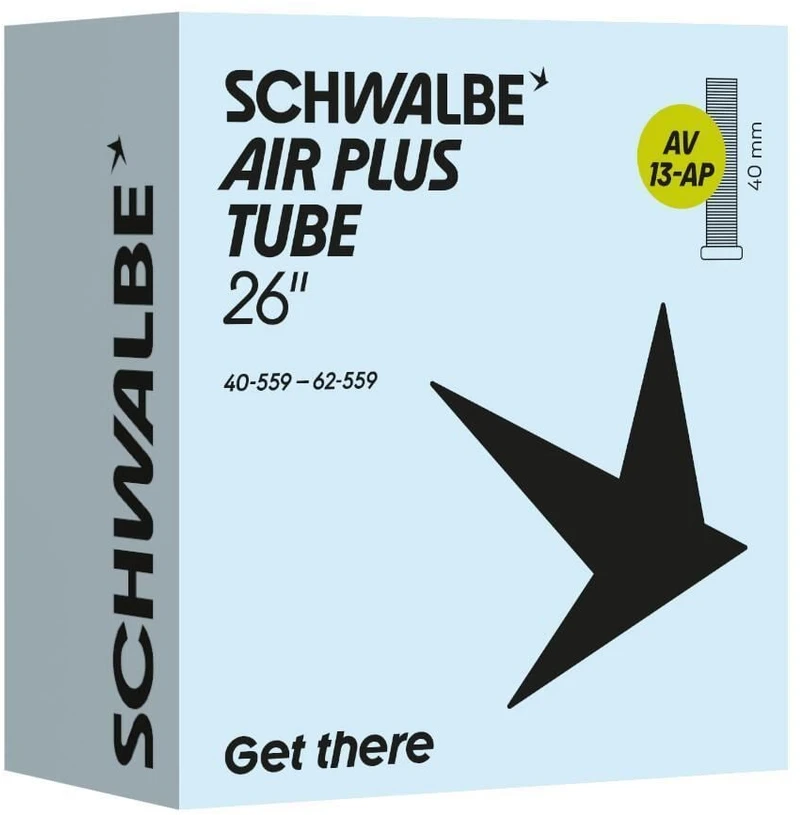 Schwalbe inner tube 26" AV13 AP AIR PLUS 40/62 - 559 auto valves 40mm