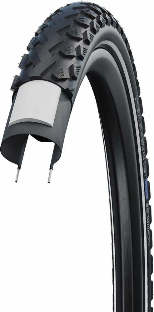 Schwalbe LAND CRUISER Plus 24x2.0 Žalias PunctureGuard juodas+reflective stripe