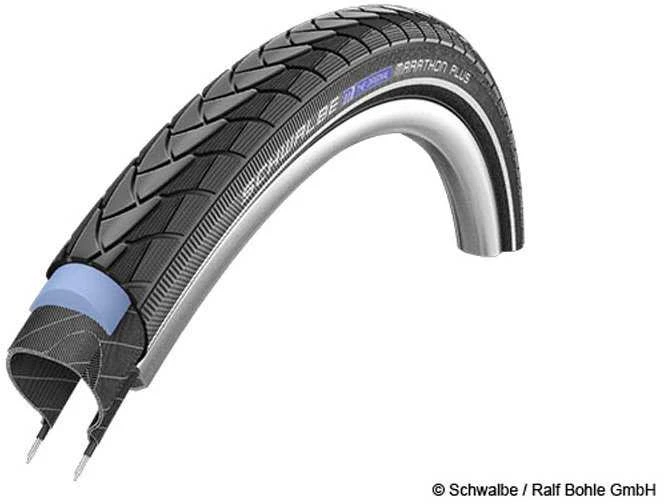 Padanga 28" Schwalbe Marathon Plus HS 348 Perf Wired 37-622 / 28x1.40 Juodas-Reflex
