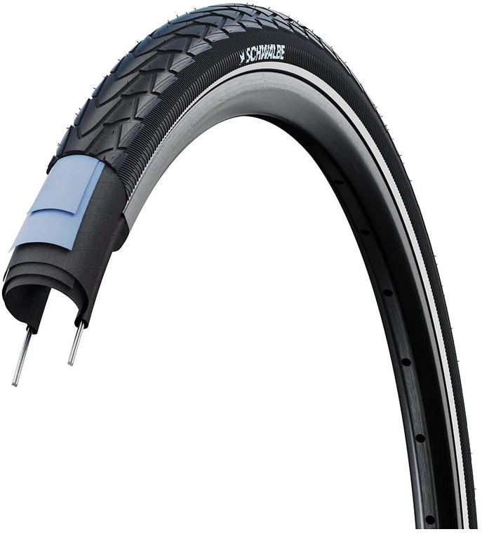 „Schwalbe Marathon Racer“ 26x1.5 „AddixGreen RaceGuard“ šviesą atspindinti juostelė