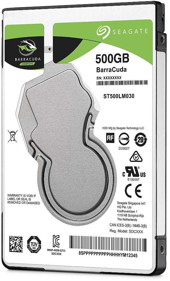 „SEAGATE Barracuda 500GB“ kietasis diskas SATA 6Gb/s 5400rpm 2,5 colio 7 mm aukščio 128 MB talpykla, juodos spalvos