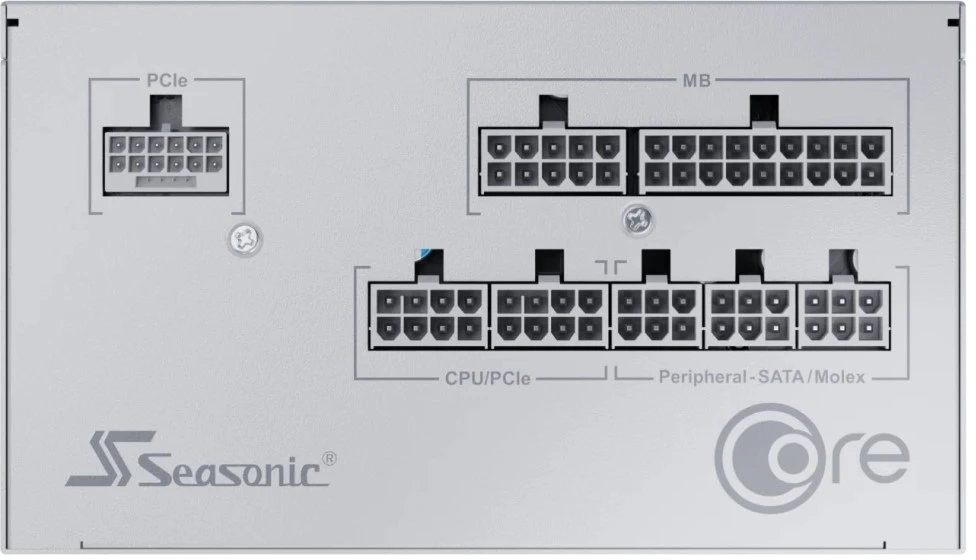 650W „Seasonic Core GX-650-V2-Baltas“ kabelių valdymas