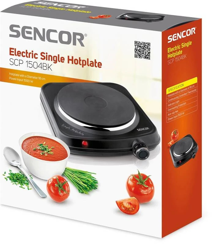 Sencor Elektrinė viryklė 1D, SCP1504BK-EUEK