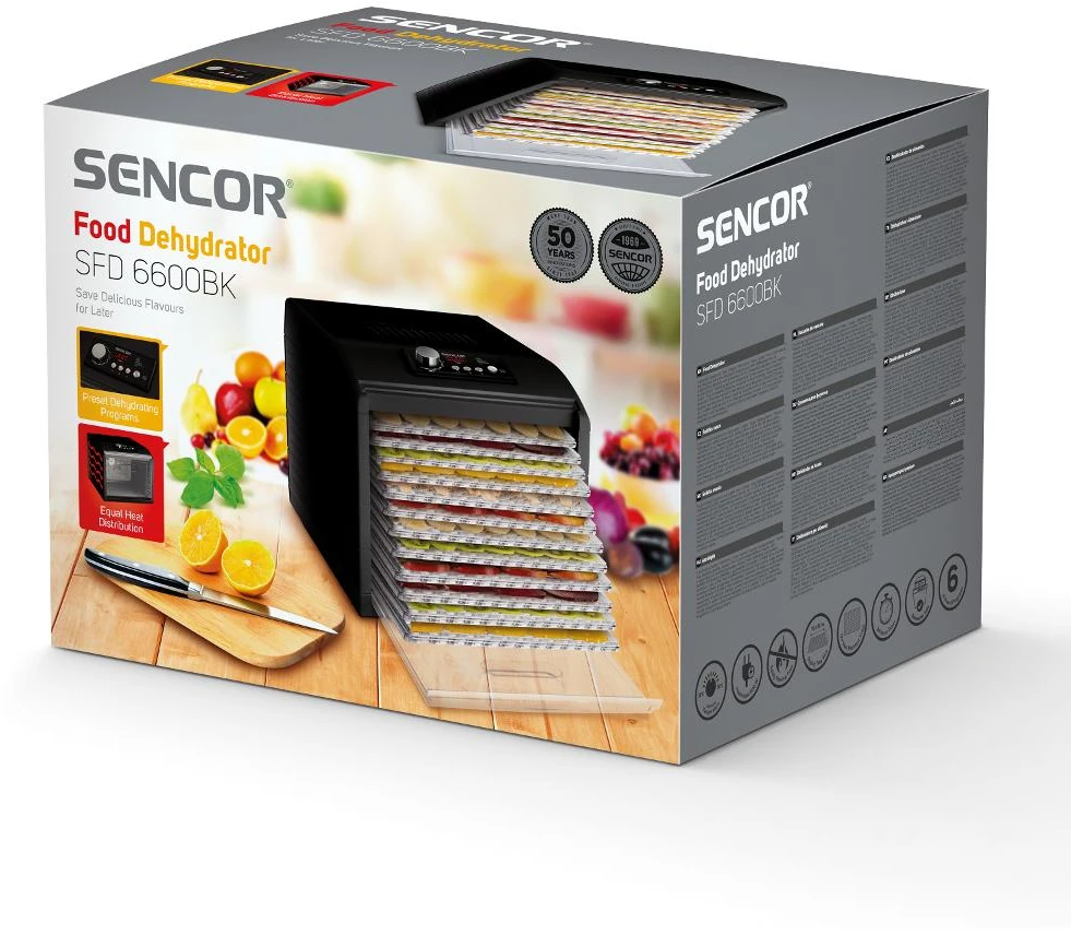 Vaisių džiovyklė SENCOR SFD 6600BK